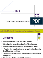 Ifrs 1 First Time Adoption