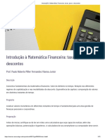 TEMA 1 - Introdução À Matemática Financeira - Taxas, Juros e Descontos PDF