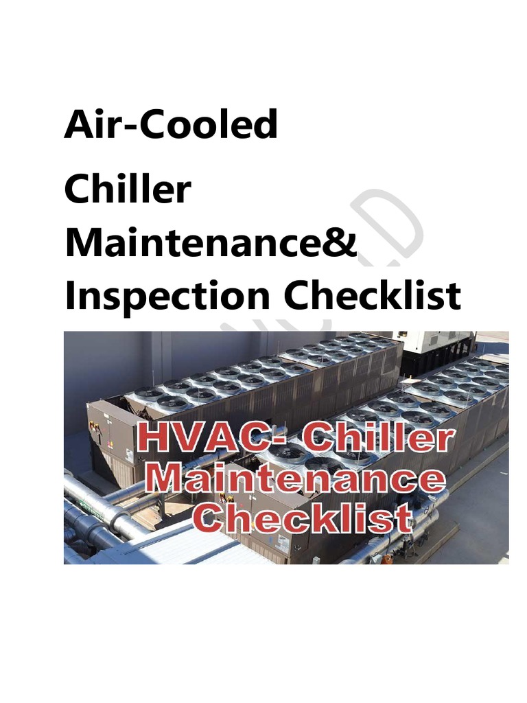 Air-Cooled Chillers Maintenance & Inspection Checklist | PDF ...