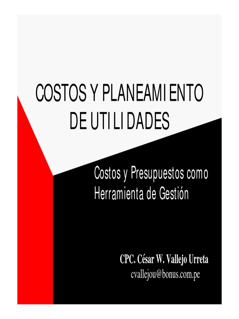 Costos y Presupuestos Como Herramientas de Gestión. | PDF | Presupuesto ...