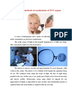 The Methods of Examination of ENT