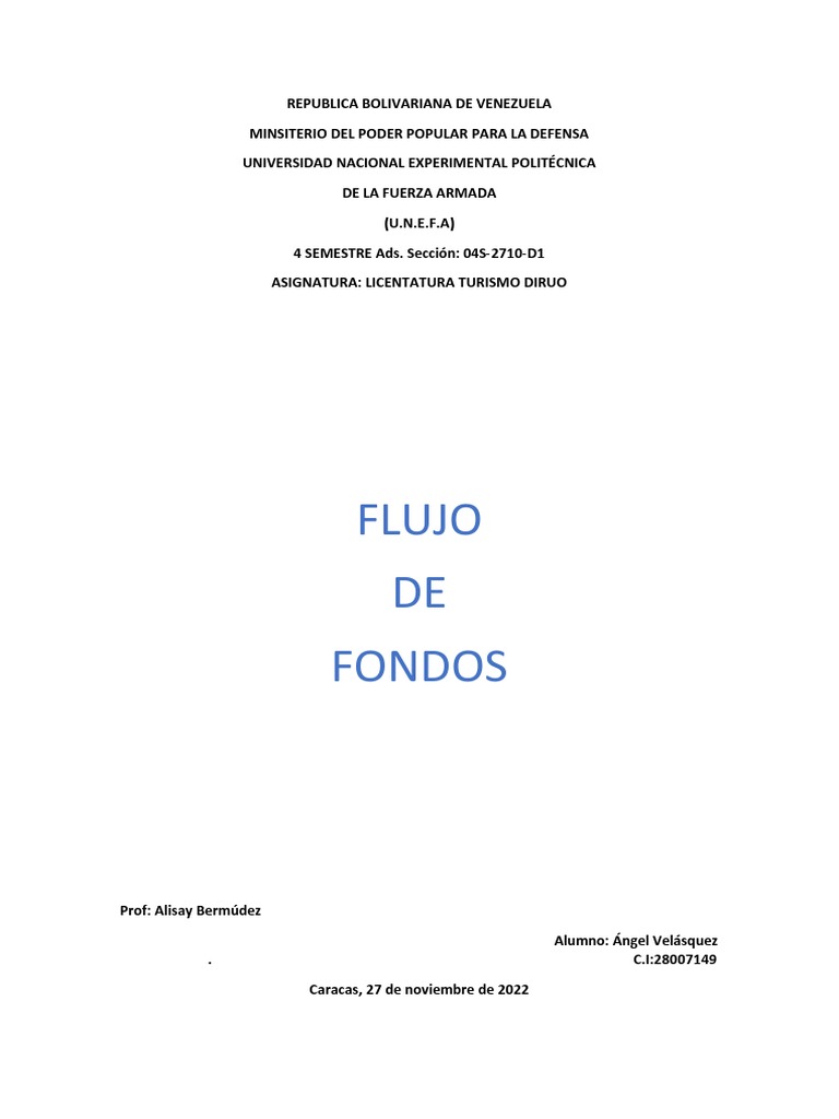 FLUJO Fondos PDF