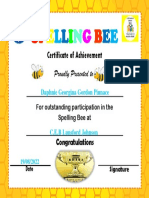 Certificate of Achievement: Proudly Presented To