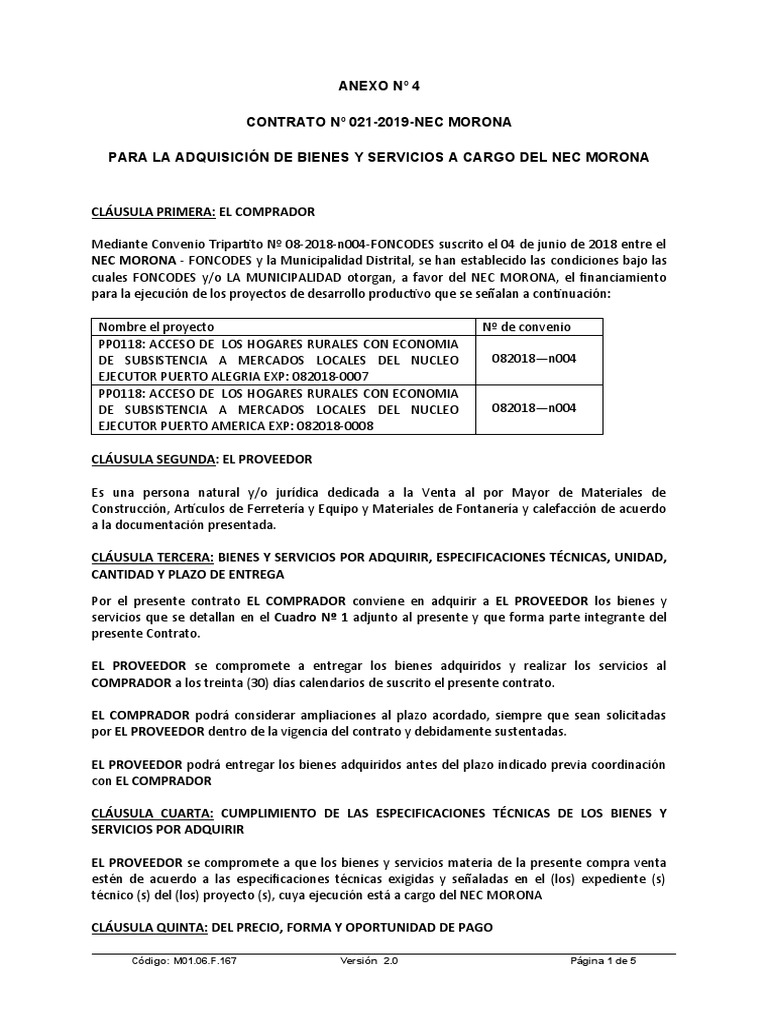 Contrato De Licitacion Adjudicacion Directa Senamhi PDF Arbitraje 