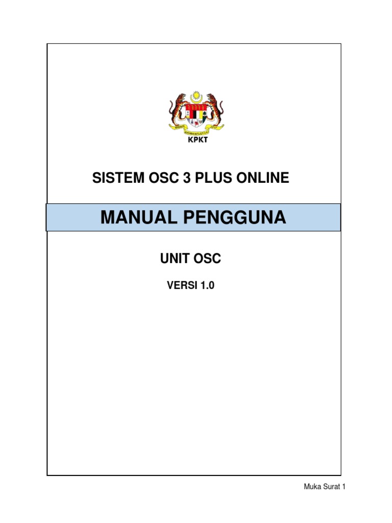 Manual Pengguna OSC 3 Plus Online | PDF | Pengelolaan Keuangan & Uang