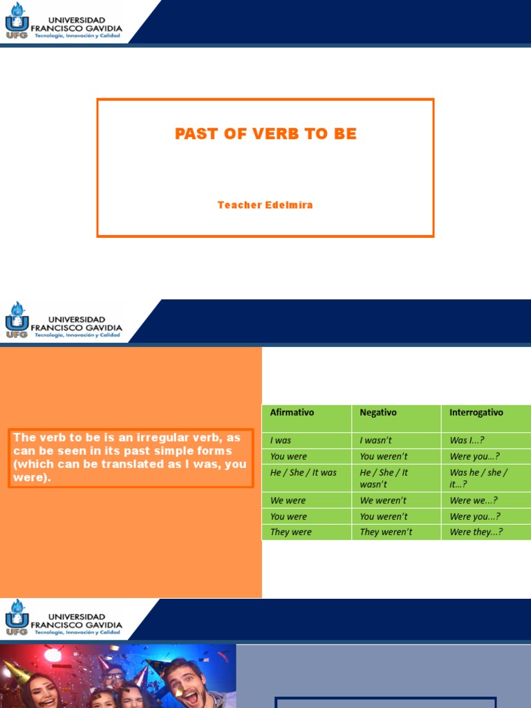 Past of Verb To Be | PDF | Verb | Grammatical Number