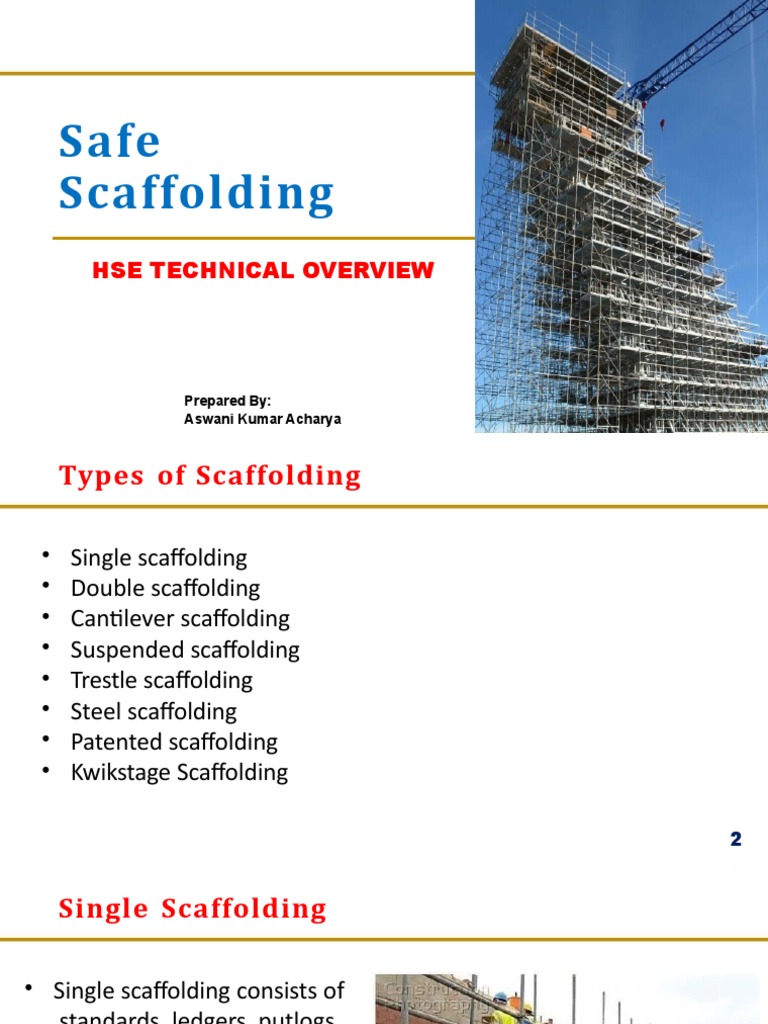 HSE 9523 TECSM02 Safe Scaffolding PDF Scaffolding Manufactured Goods
