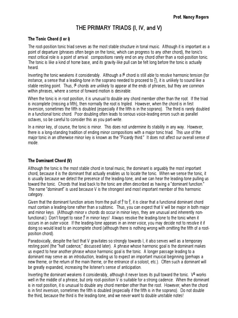 The Anatomy of Primary Chords: An In-Depth Exploration of the ...