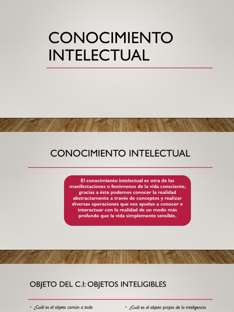 Conocimiento Intelectual PDF | PDF | Verdad | Concepto