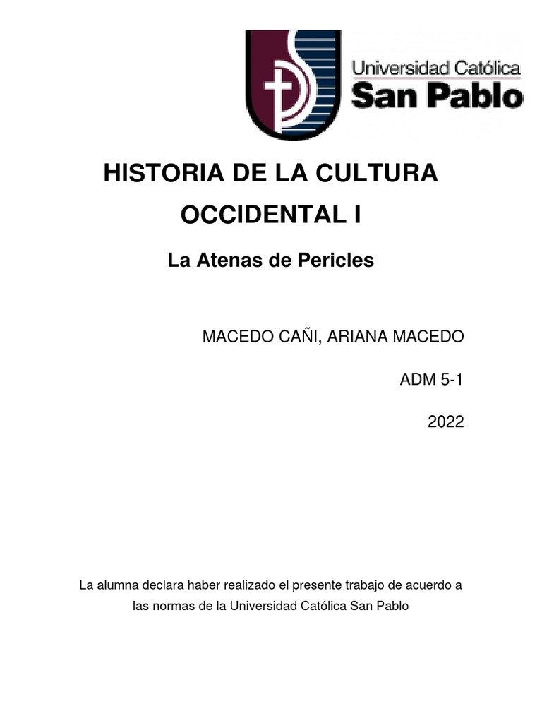 La Atenas de Pericles y su Democracia | PDF | Antigua Grecia | Atenas ...