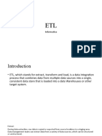 Informatica ETL tool overview