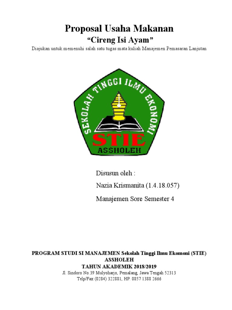Proposal Usaha Cireng Isi Ayam | PDF | Bisnis