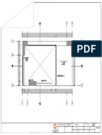 Sección de edificio con detalles de área de poleas