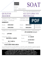 QU Álitas 622 2233 LIMA Y/O Seguros Provincias: Certificado Electr Ónico Decreto Supremo 015 - 2016 MTC