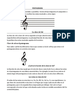 Clave de Sol: función y notas en el pentagrama