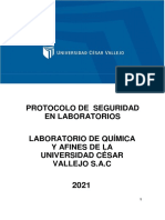 Anexo 5 - Protocolo de Seguridad en Laboratorio de Quimica y Afines de La Ucv 2021 - V4 PDF