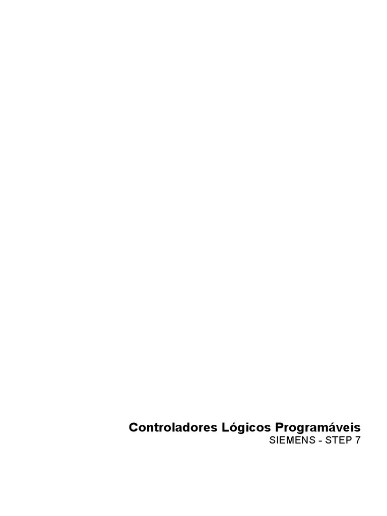 CLP - Siemens Step 7 PDF | PDF | Controlador lógico programável ...