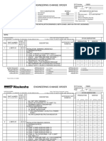 Engineering Change Order: Intent