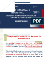 Derecho Notarial Y Registral: Sesión 04: Competencia Notarial en Asuntos No Contenciosos SEMESTRE 2023 1