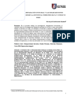 Derecho A La Reparación Integral y Las Desapariciones Forzadas Vistas Desde La Sentencia Terrones Silva y Otros VS Perú