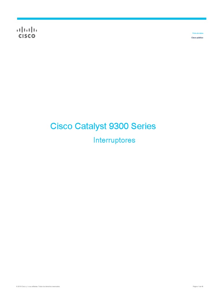 Hoja de Datos Cisco Catalyst 9300 Series Switches PDF | PDF ...