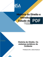 Aula 03. História Do Direito e Ied. Profa. Leticia Garducci