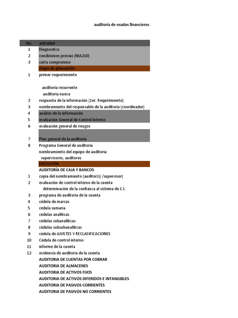 Programa de Auditoria | PDF | Auditoría | Contralor