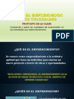 Cualidades Del Emprendimiento