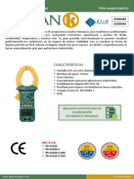 Pinza amperimétrica profesional KPA-11 con mediciones eléctricas