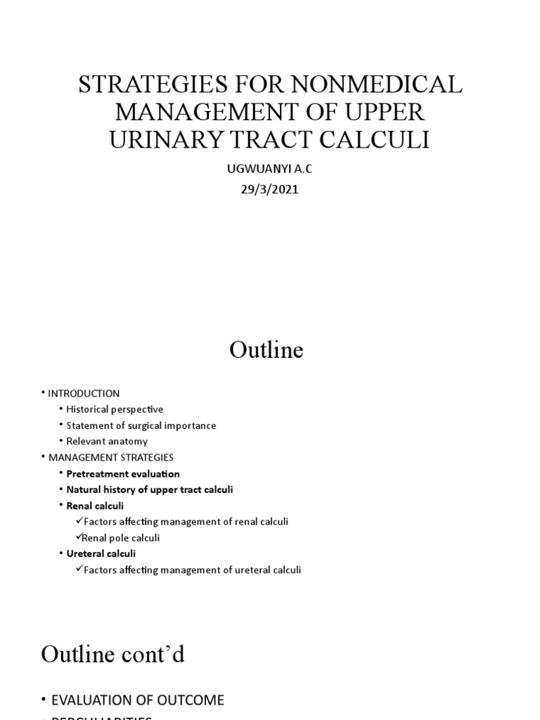 Nonmedical Management of Urinary Tract Stones | PDF | Urinary Tract ...