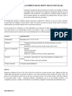 Actividad para Fomentar El Buen Trato Entre Los Estudiantes, Socioemocional Monitopreo Intermedio.