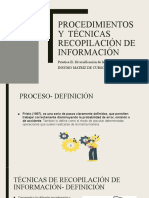 Procedimientos y Técnicas Recopilación de Información