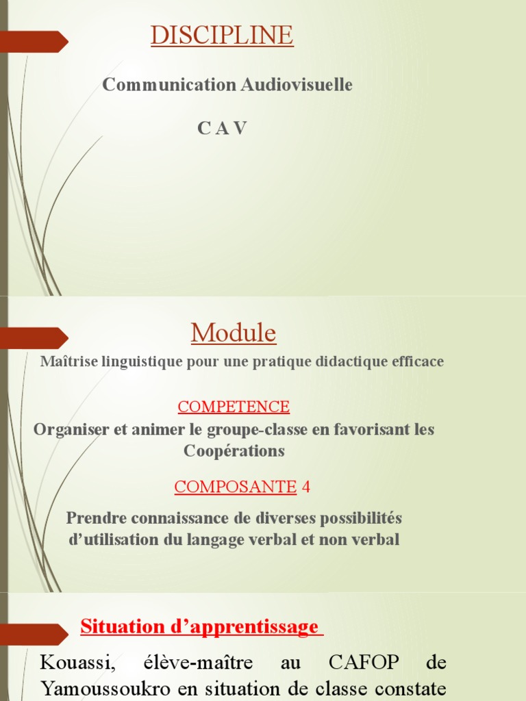 Maîtrise du langage verbal et non verbal | PDF | la communication ...