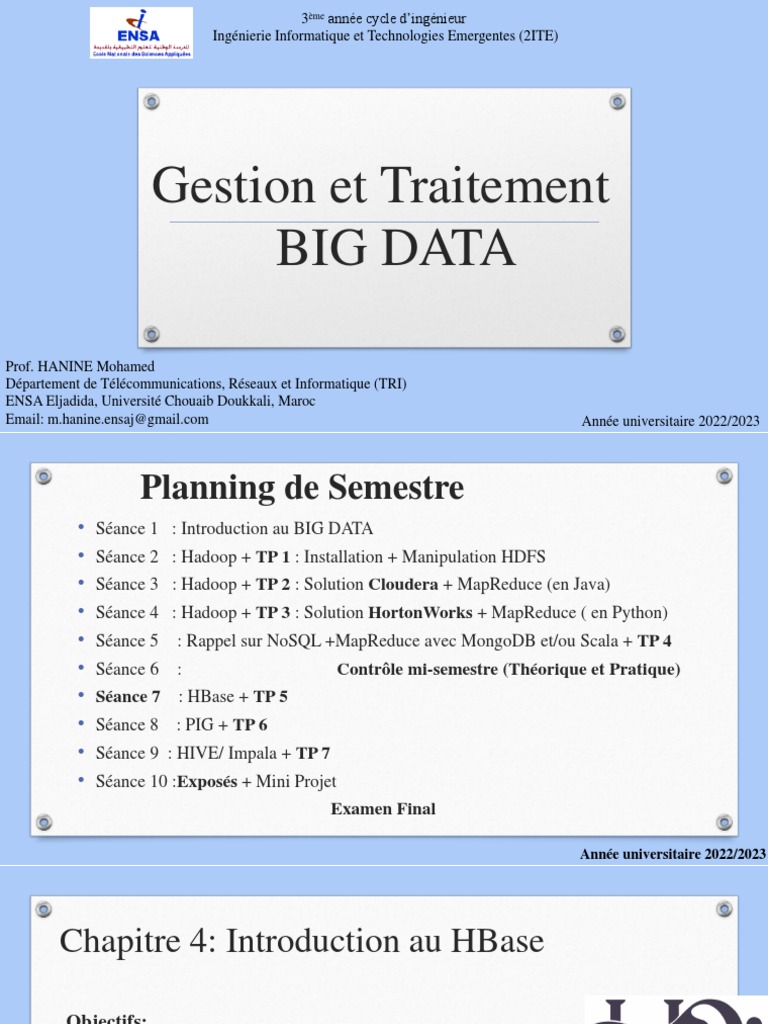 Introduction à HBase et Big Data | PDF | NoSQL | Bases de données