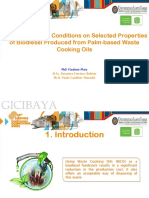 Effect of Cooking Conditions On Selected Properties of Biodiesel Produced From Palm-Based Waste Cooking Oils