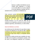 La Guerra de Malvinas o Conflicto Del Atlántico Sur Fue Un