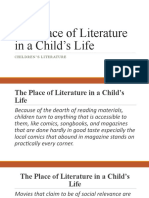 The Place of Literature in A Childs Life