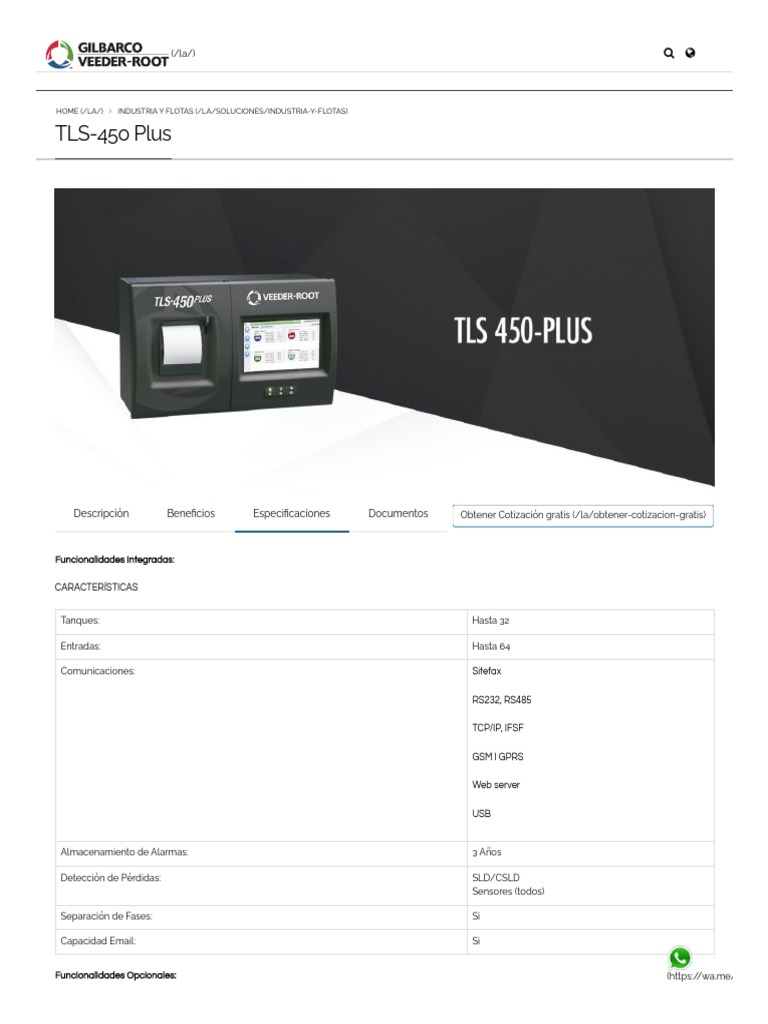 TLS 450 Plus La Consola de Telemedición Más Innovadora Gilbarco