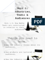 Unit 1.3: How Media Texts Are Constructed in Relation To Their Audiences