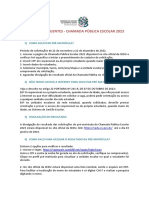 Dúvidas frequentes sobre a Chamada Pública Escolar 2023