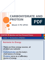 Carbohydrate and Protein: Week 5 Pe Uphc