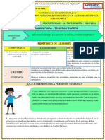 Experiencia de Aprendizaje 1 - Actividad 1 - 3ero y 4to - Educacion Fisica PDF