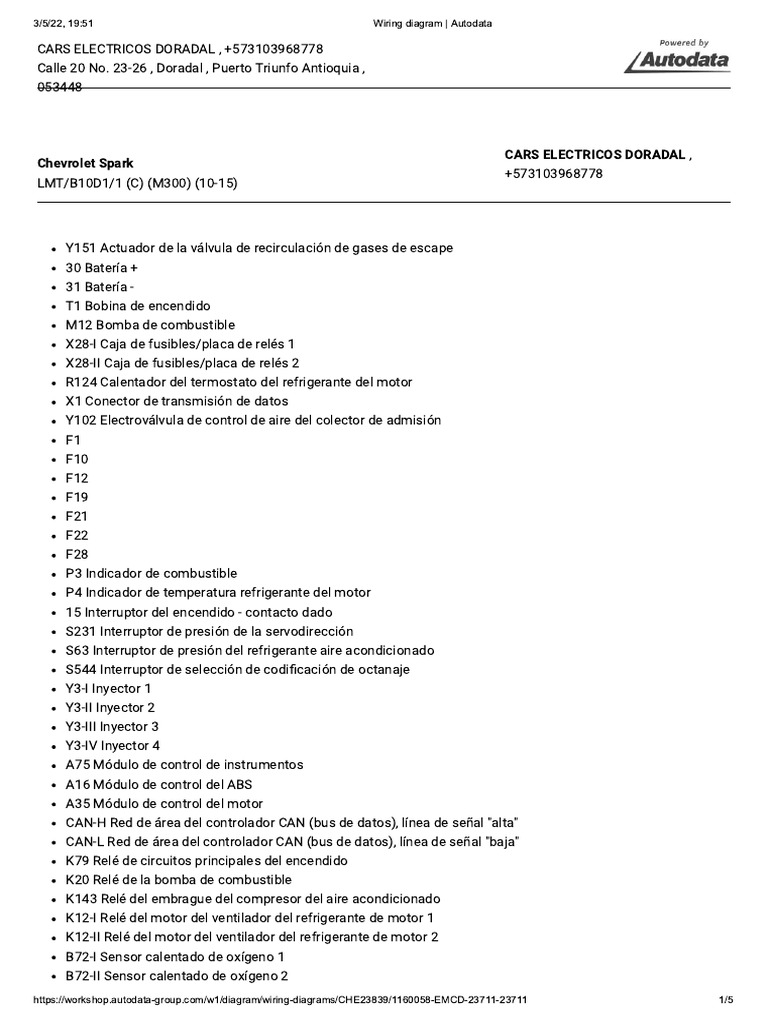 CHEVROLET SPARK GT M300 - Autodata | PDF