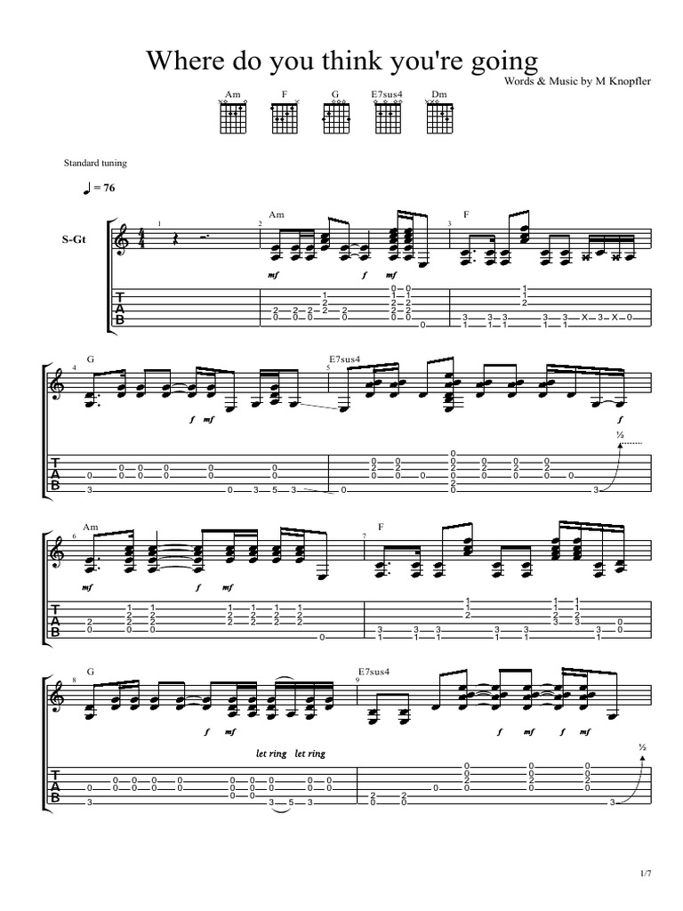 Dire Straits - Where Do You Think Youre Going | PDF | Music Industry ...