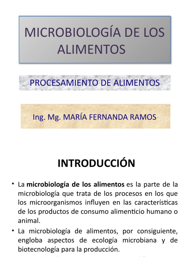 Introducción a la Microbiología de Alimentos | PDF | Microbiología ...