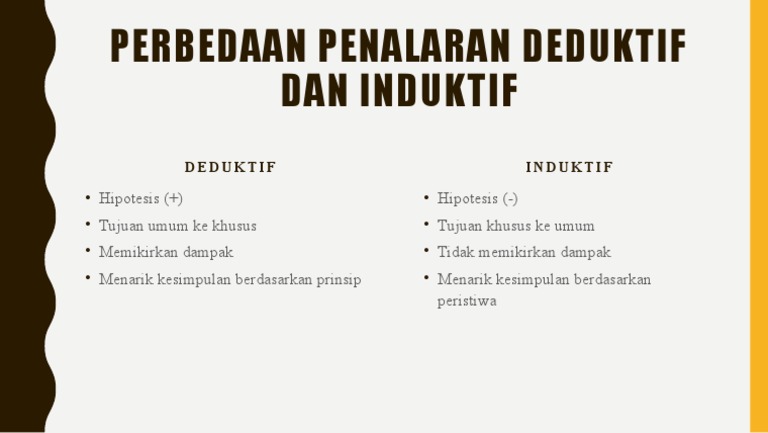 Perbedaan Penalaran Deduktif Dan Induktif | PDF | Karier & Perkembangan ...