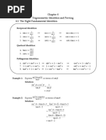 The Eight Fundamental Identities