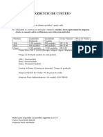 Exercícios Absorção, Variável e ABC