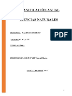 Planificación Anual CS Naturales 6º 2023