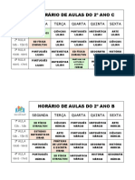 Horário de Aulas Parede Neio Tardeok